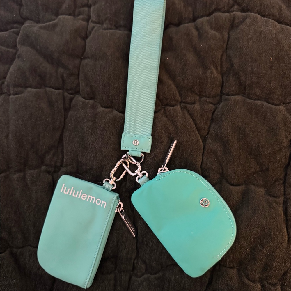 lululemon athletica Teal Zip Coin Pouch - Women's Bag